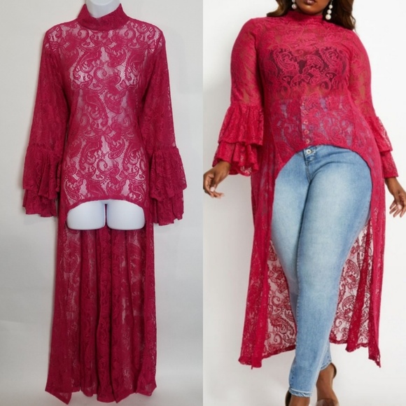 High-Low Lace Top - Picture 4 of 7